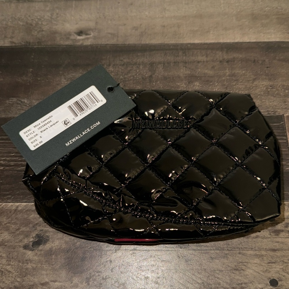 Mica Cosmetic Case - Black Lacquer - NWT